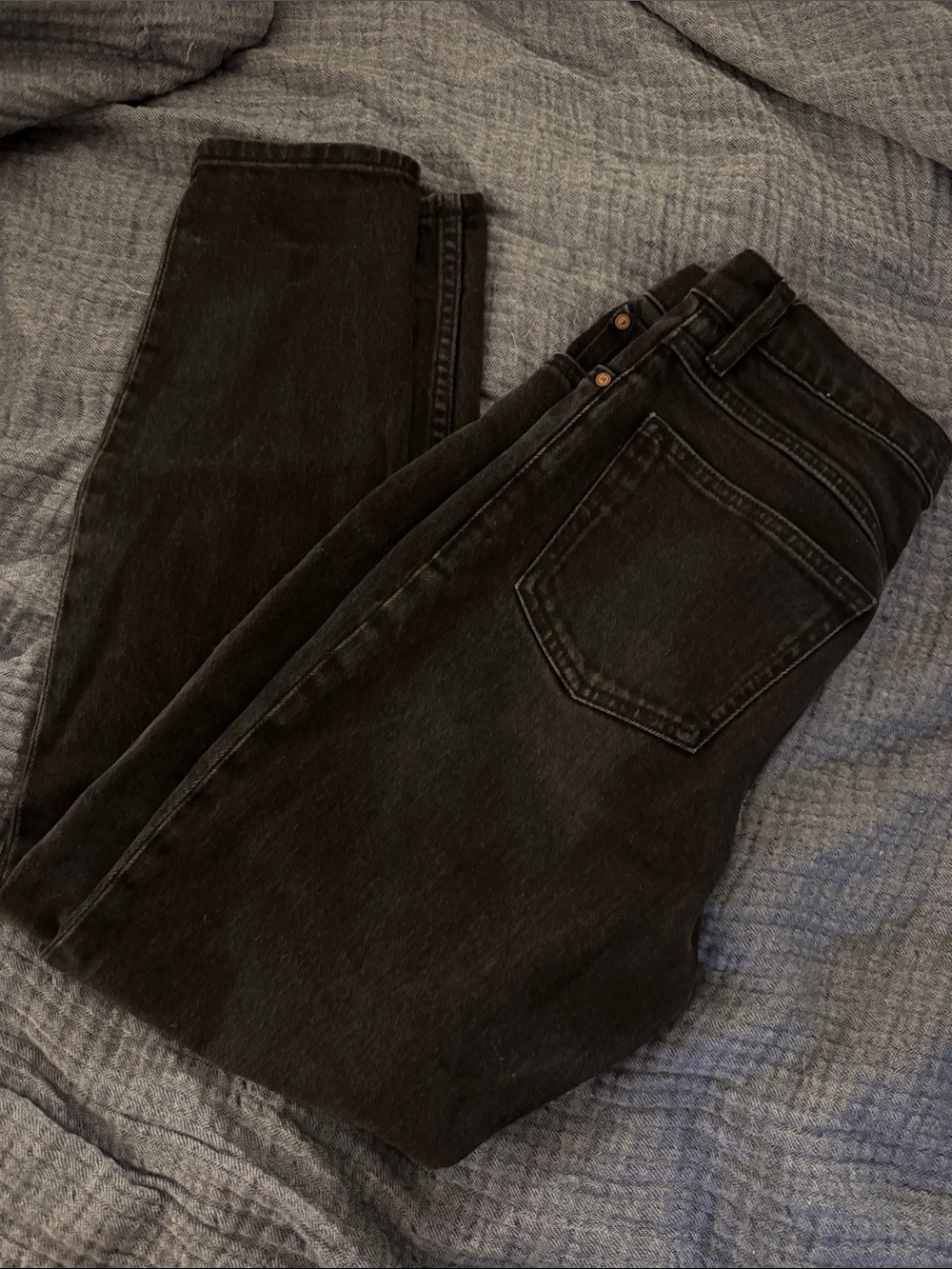 Mango Mom Ankle Jeans in Faded Black - size 4